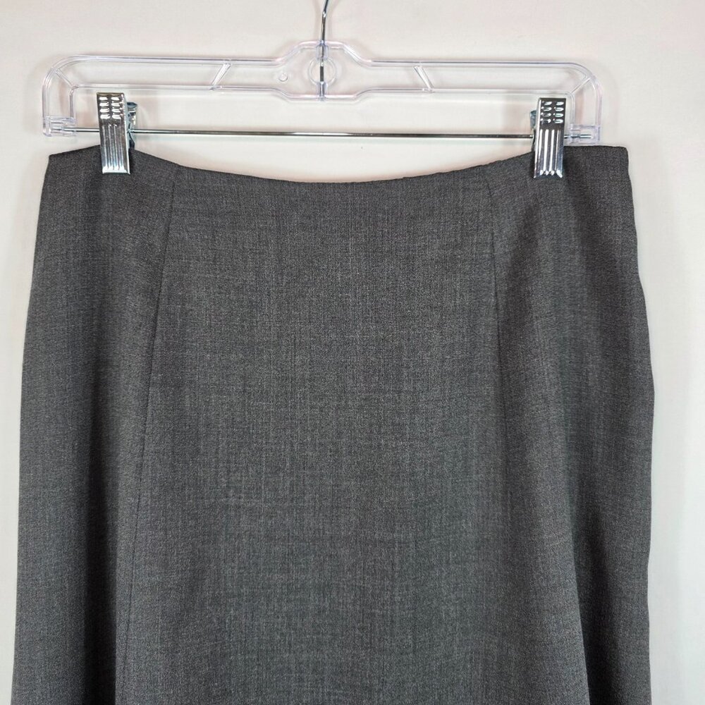 Vintage Kasper Wool Blend Skirt Suit Size 8 Gray & Yellow Plaid Jacket Gray Skir - Picture 12 of 15
